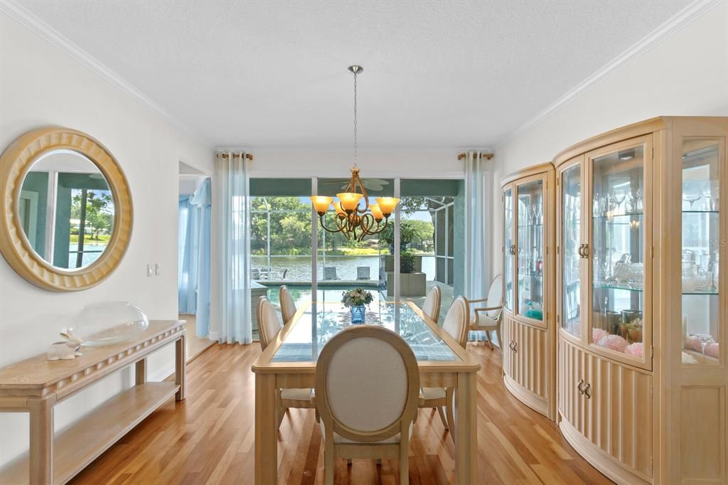 Chandelier, Dining room, Interior, Wood Texture Flooring