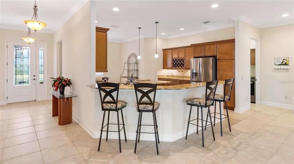 Interior, Kitchen, Pendant Lights, Recessed Lighting, Stainless Steel Appliances
