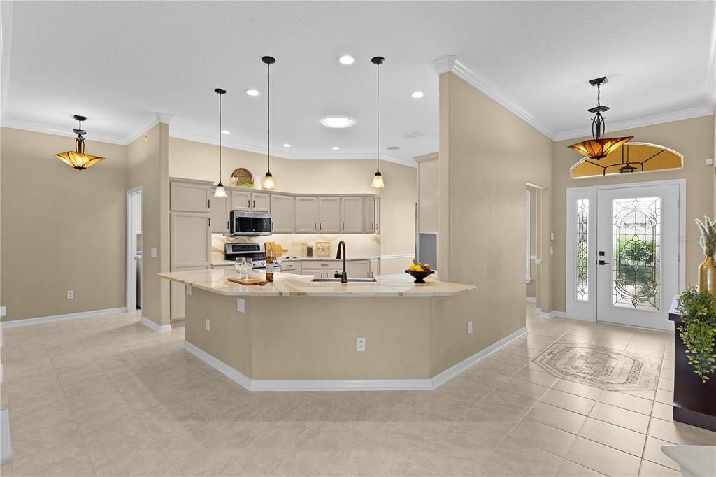 Interior, Kitchen, Pendant Lights, Recessed Lighting