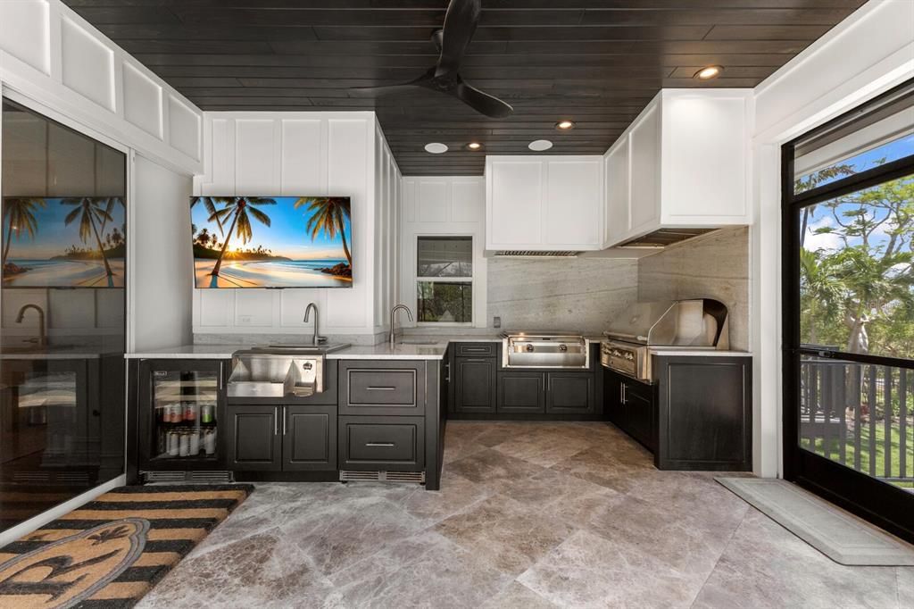 Interior, Kitchen, Recessed Lighting, Stainless Steel Appliances, Wooden Ceilings