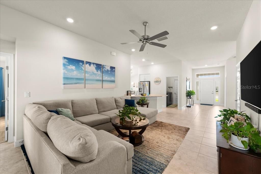 Interior, Kitchen, Living room, Recessed Lighting