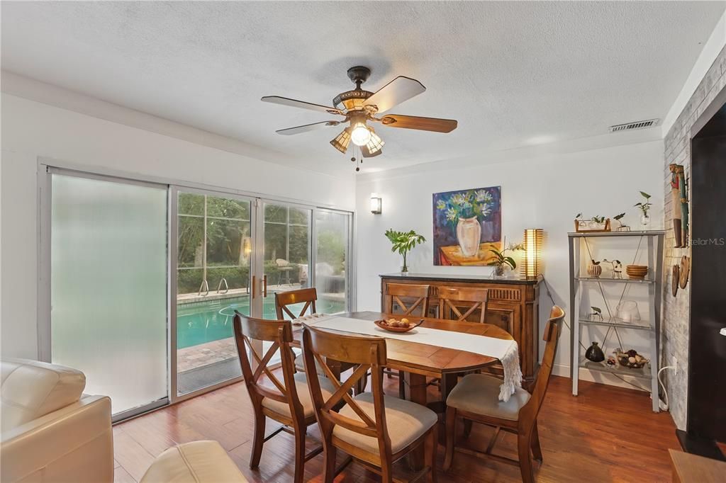 Dining room, Interior, Wood Texture Flooring