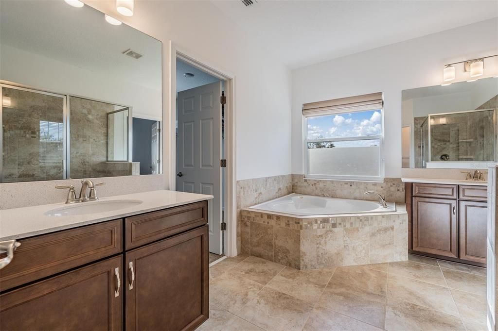 Bathroom, Dual Sink Vanities, Glass Shower, Interior