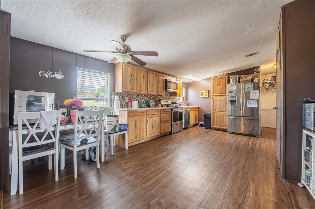 Dining room, Interior, Kitchen, Wood Texture Flooring