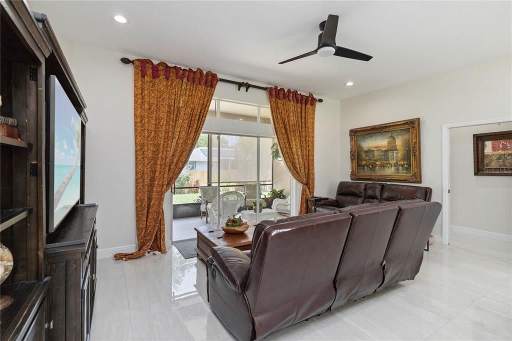 Interior, Living room, Recessed Lighting