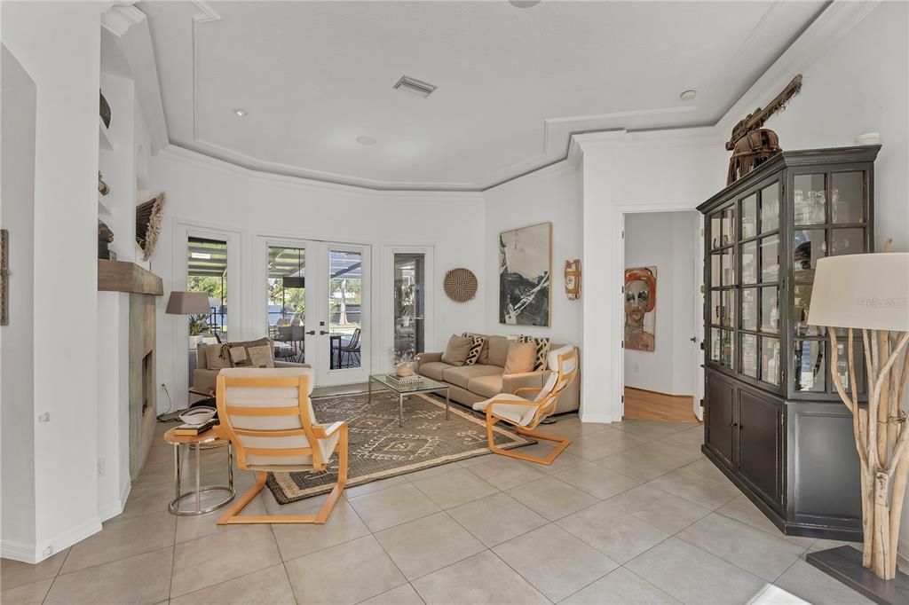 Interior, Living room, Recessed Lighting