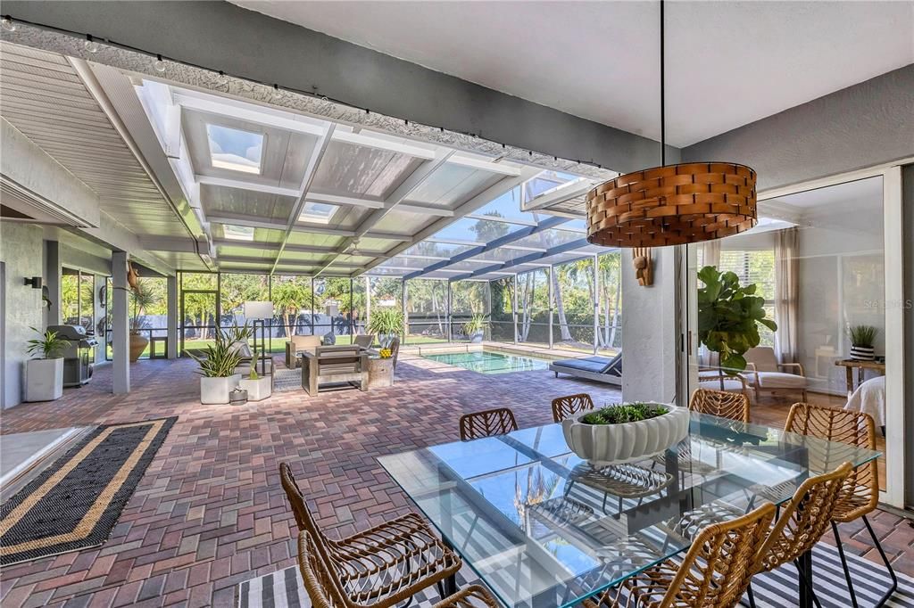 Dining room, Glass Ceilings, Interior, Pool, Sun Room