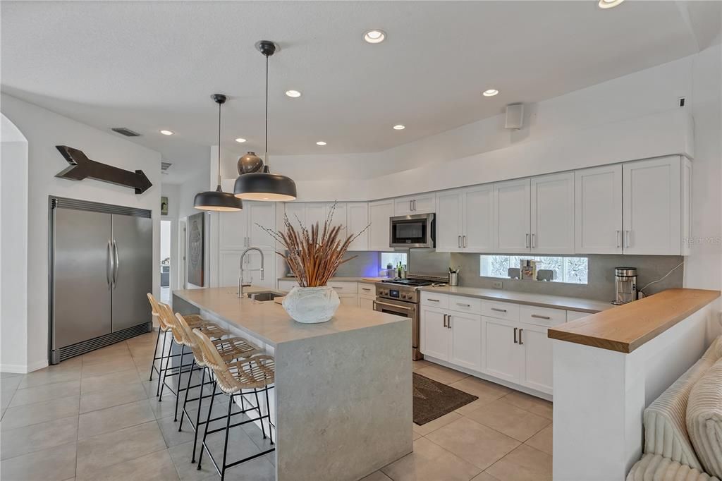 Interior, Kitchen, Pendant Lights, Recessed Lighting, Stainless Steel Appliances