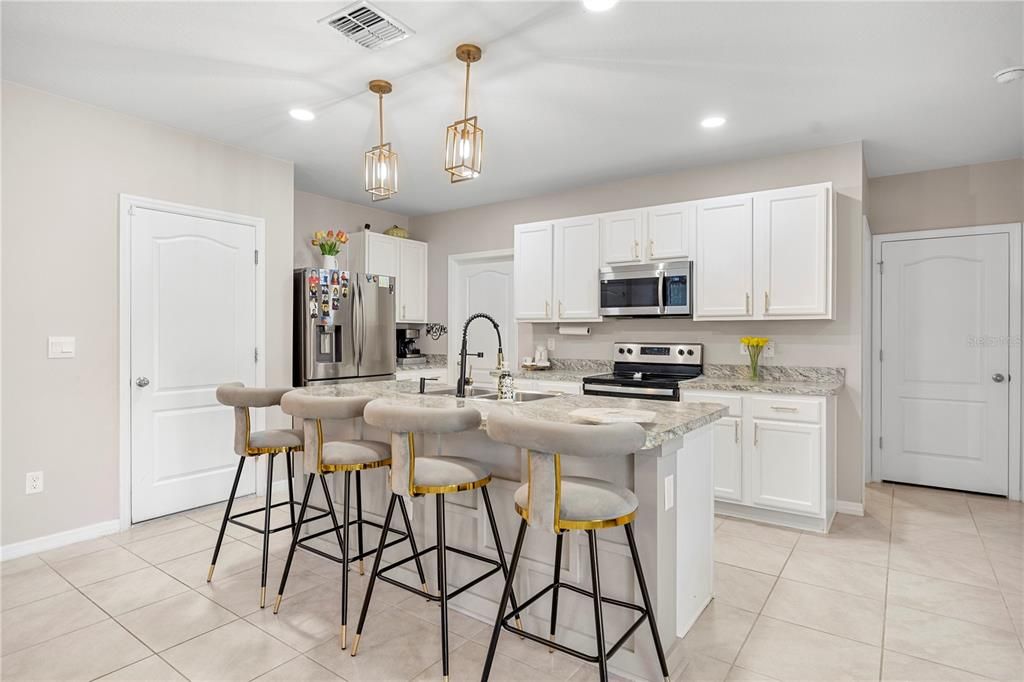 Interior, Kitchen, Pendant Lights, Recessed Lighting, Stainless Steel Appliances
