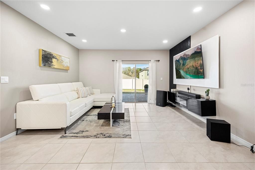Interior, Living room, Recessed Lighting