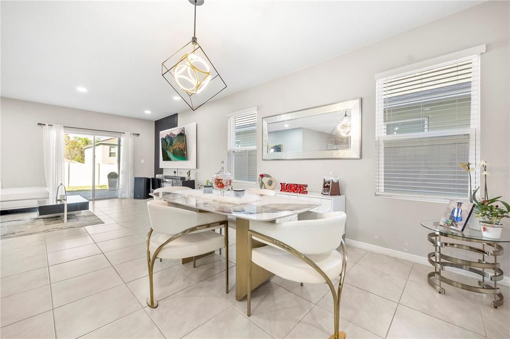 Dining room, Interior, Pendant Lights, Recessed Lighting