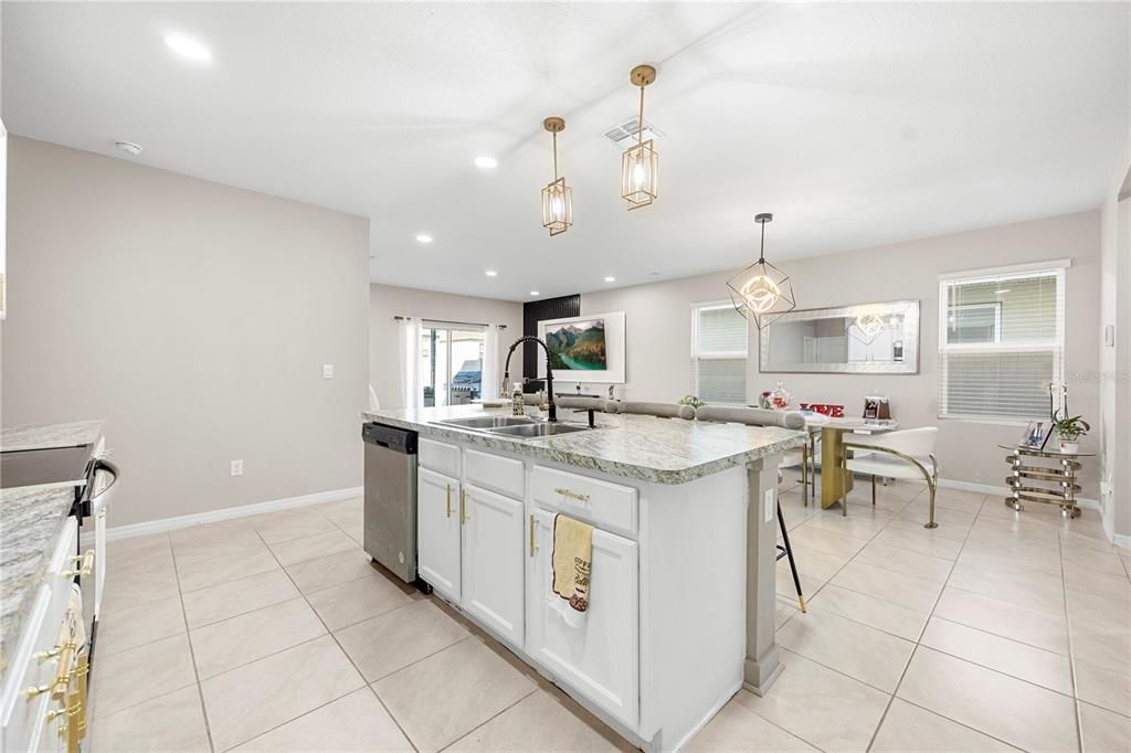 Dining room, Interior, Kitchen, Pendant Lights, Recessed Lighting