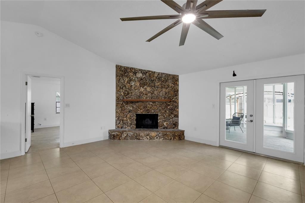 Empty room, Fireplace, Interior