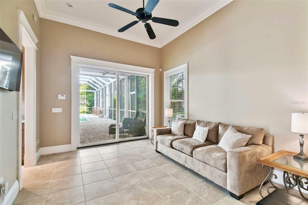 Interior, Living room, Recessed Lighting, Sun Room