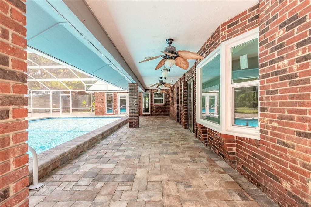 Interior, Pool, Stone Walls, Sun Room