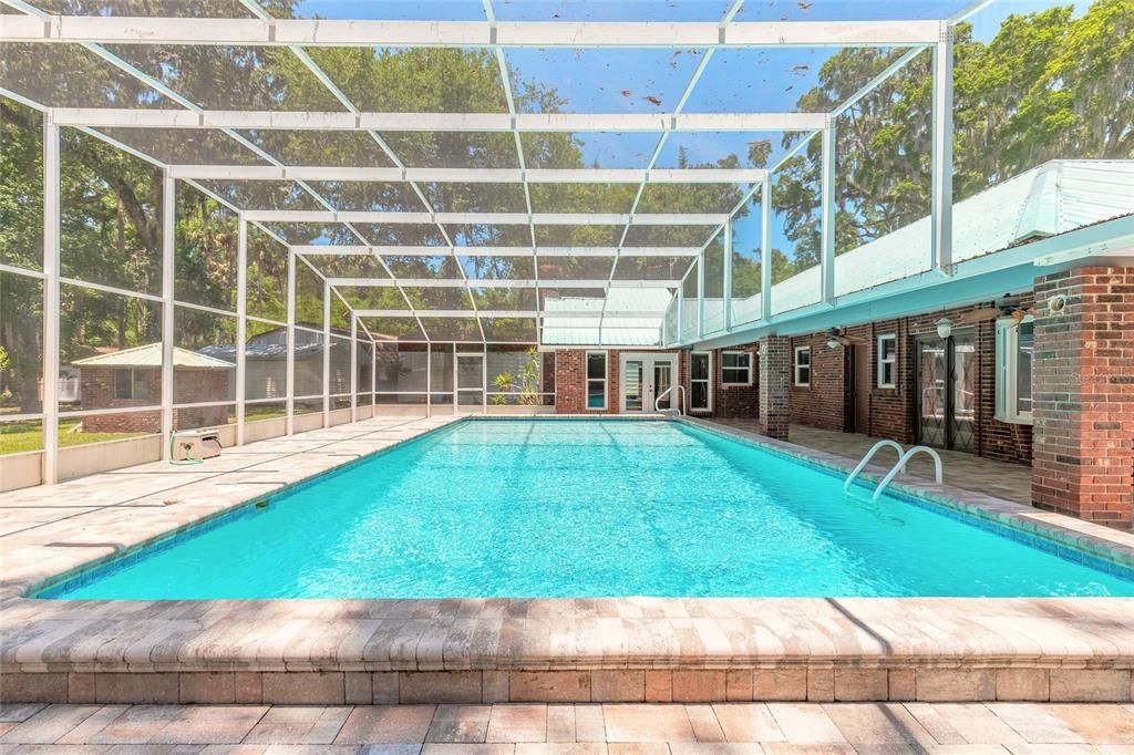 Glass Ceilings, Interior, Pool, Stone Walls, Sun Room
