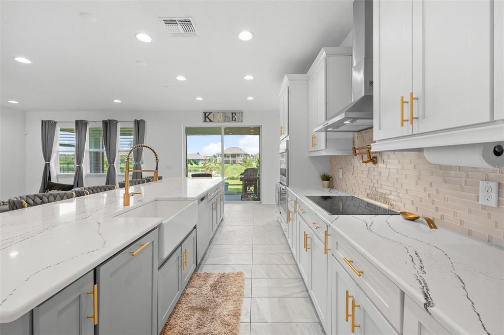 Interior, Kitchen, Marble, Recessed Lighting