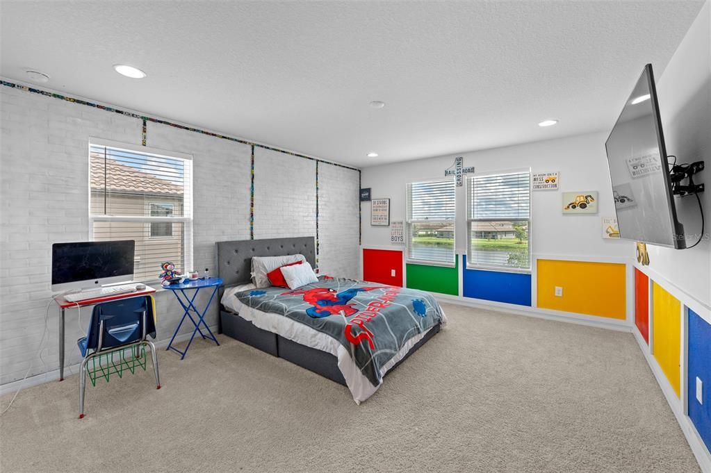 Bedroom, Interior, Recessed Lighting
