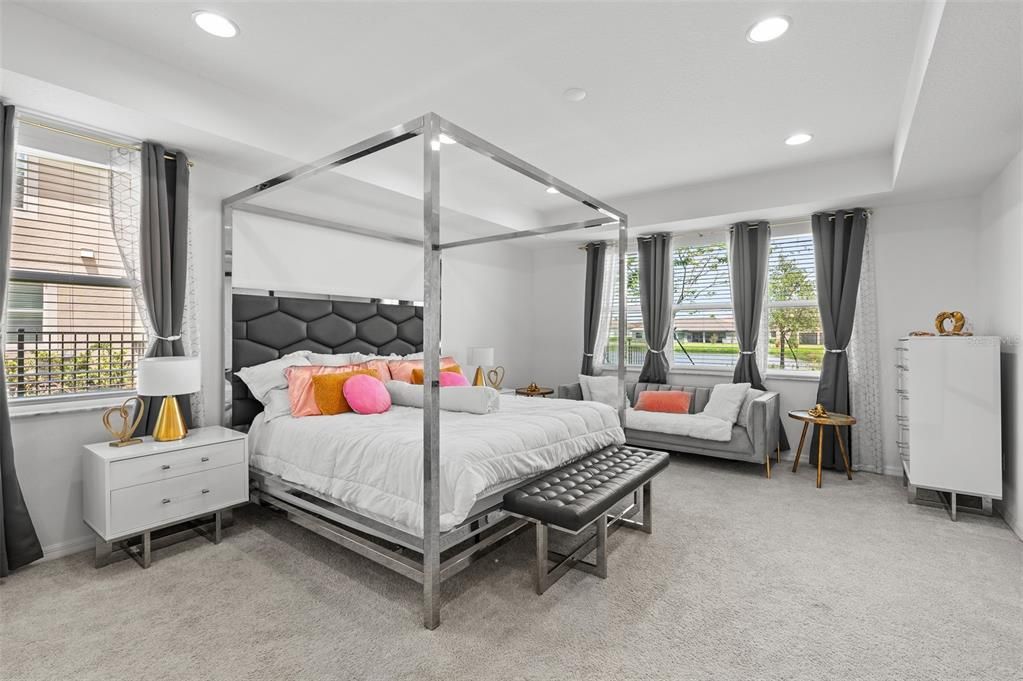 Bedroom, Interior, Recessed Lighting