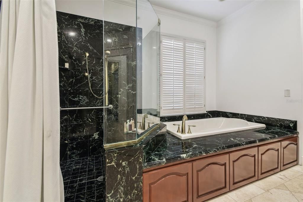 Bathroom, Glass Shower, Interior, Marble Walls
