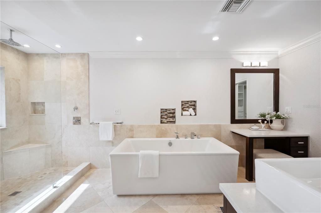 Bathroom, Free Standing Baths, Interior, Recessed Lighting