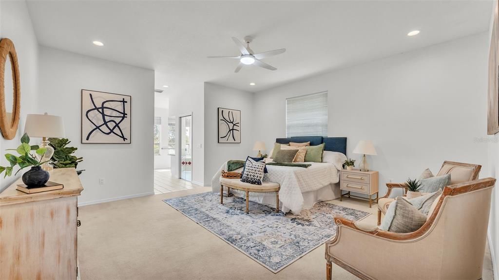 Bedroom, Interior, Recessed Lighting