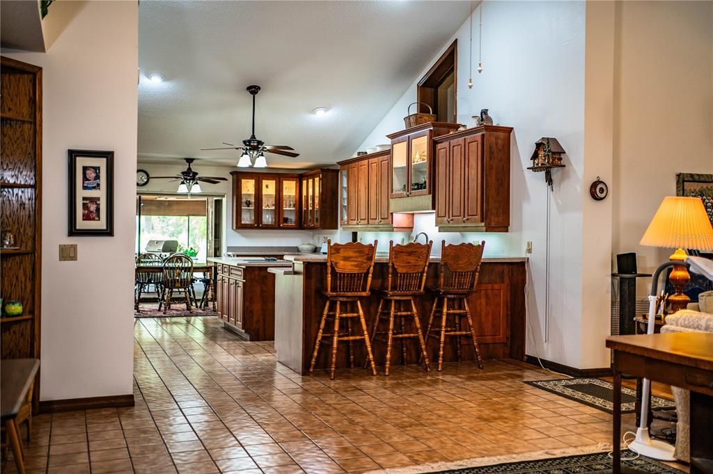 Dining room, Interior, Kitchen, Recessed Lighting