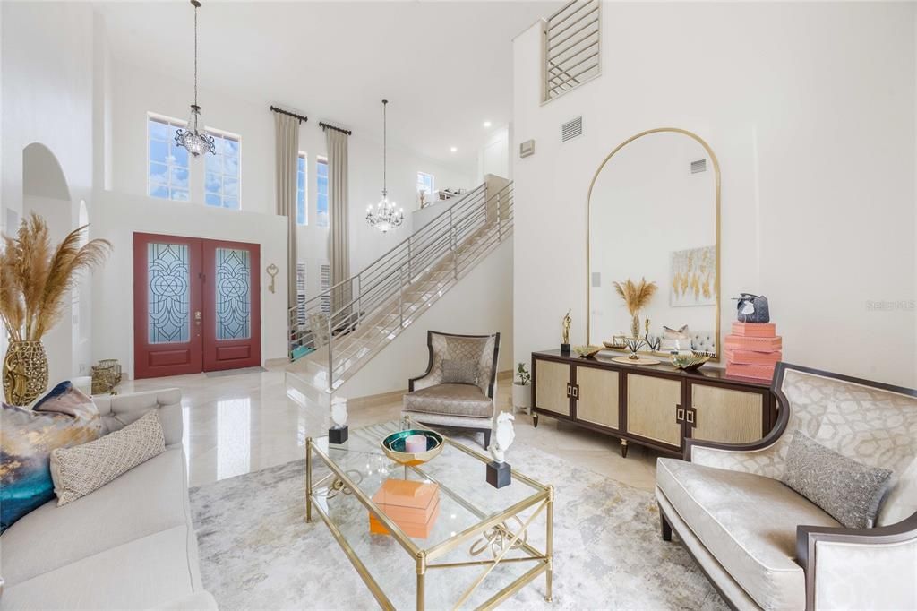 Chandelier, Interior, Living room, Pendant Lights, Recessed Lighting