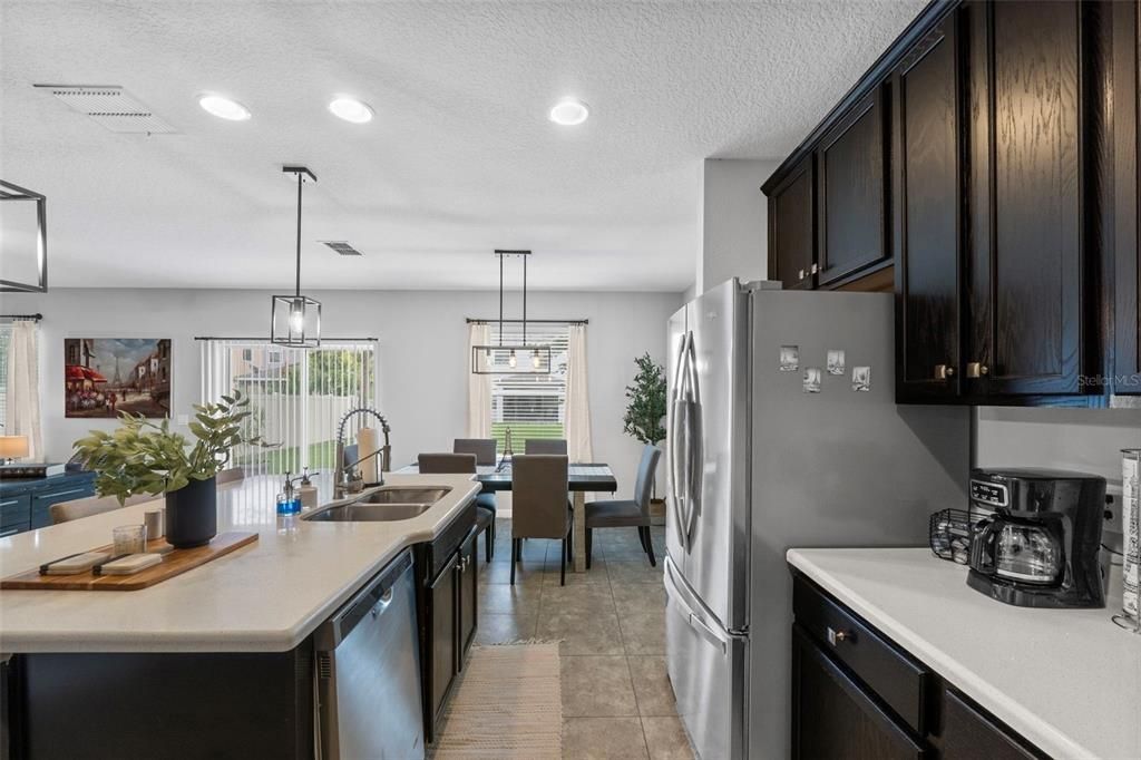Dining room, Interior, Kitchen, Pendant Lights, Recessed Lighting