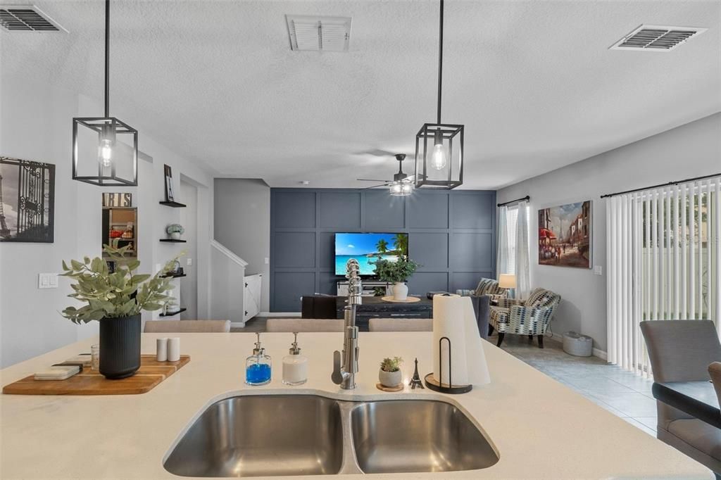 Dining room, Interior, Kitchen, Pendant Lights, Recessed Lighting