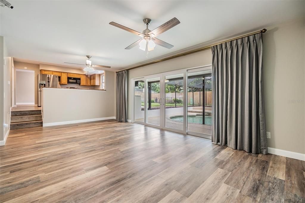 Empty room, Interior, Kitchen, Wood Texture Flooring