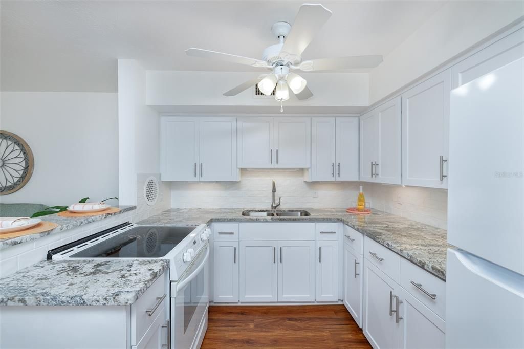 Interior, Kitchen, Wood Texture Flooring