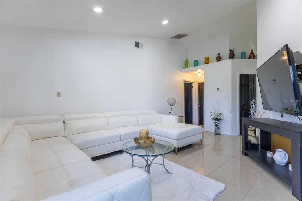 Interior, Living room, Recessed Lighting