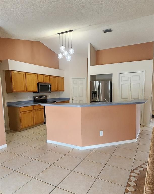 Interior, Kitchen, Pendant Lights, Stainless Steel Appliances