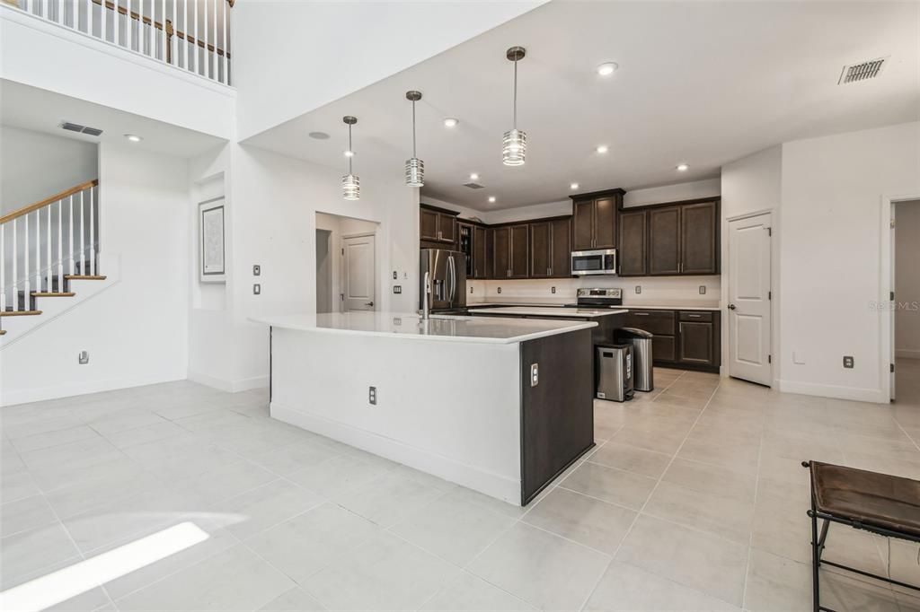 Interior, Kitchen, Pendant Lights, Recessed Lighting, Stainless Steel Appliances
