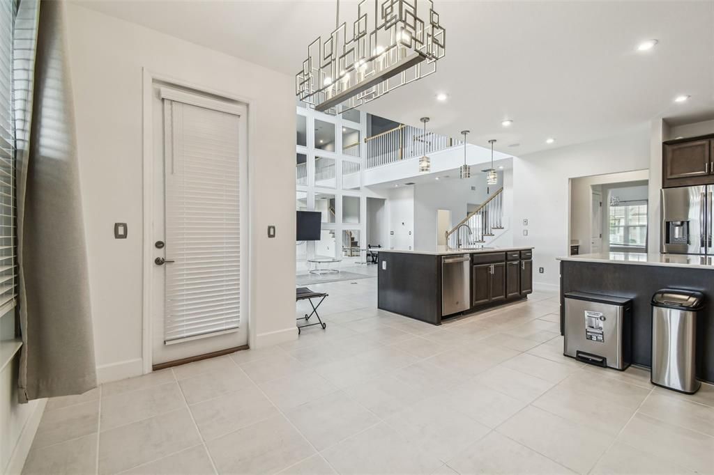 Interior, Kitchen, Pendant Lights, Recessed Lighting, Stainless Steel Appliances