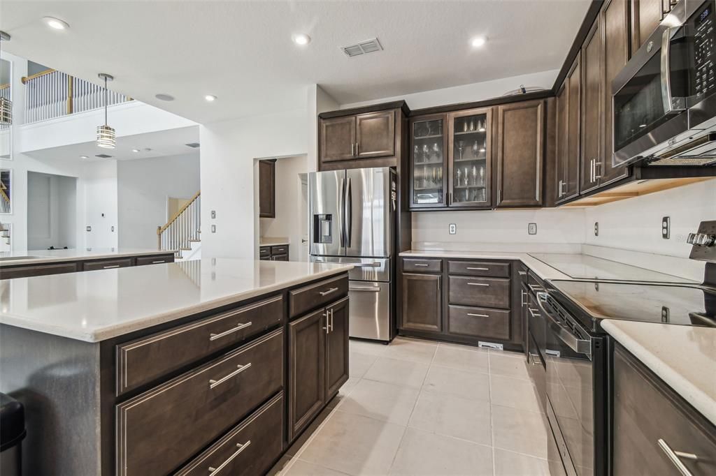 Interior, Kitchen, Pendant Lights, Recessed Lighting, Stainless Steel Appliances