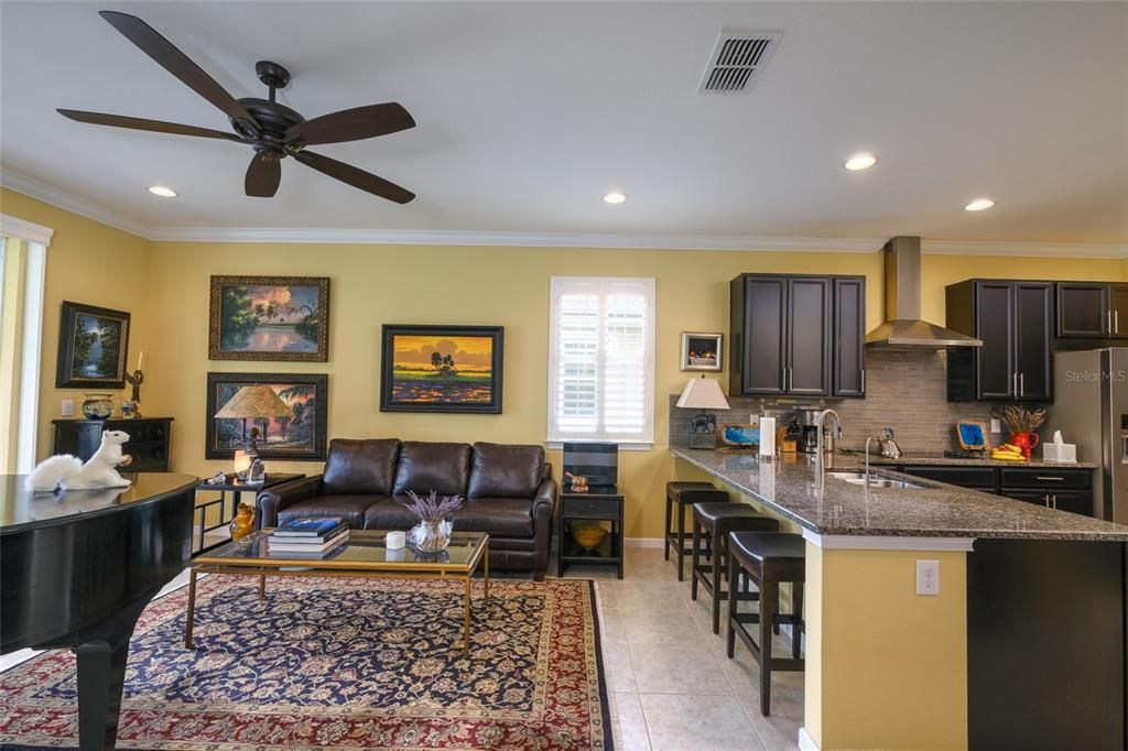 Interior, Kitchen, Living room, Recessed Lighting