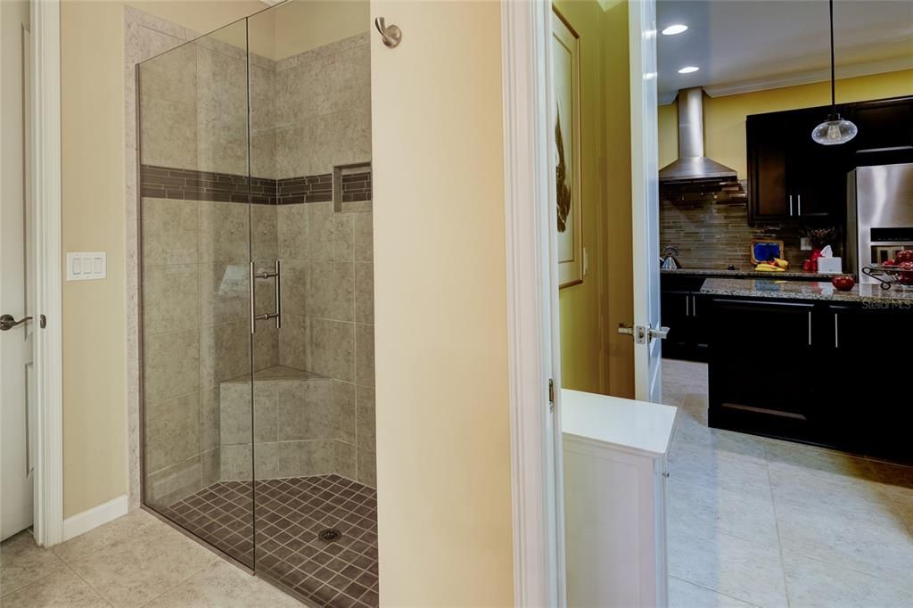 Bathroom, Glass Shower, Interior, Pendant Lights, Recessed Lighting