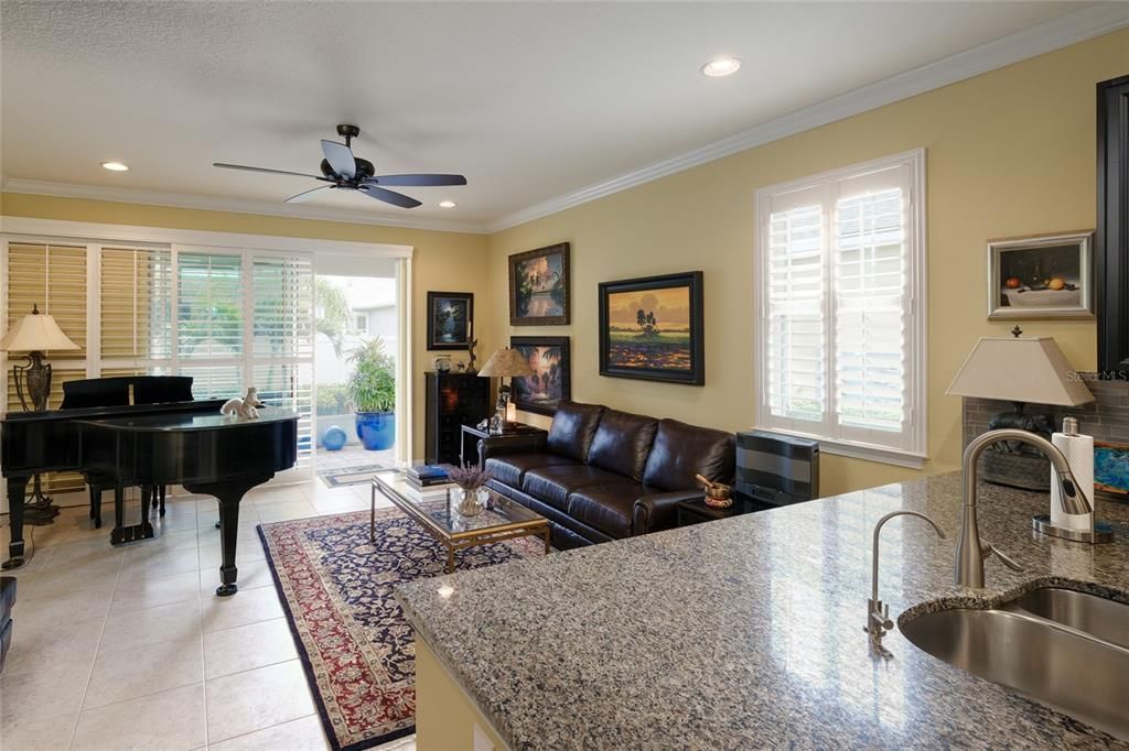 Interior, Living room, Piano, Recessed Lighting
