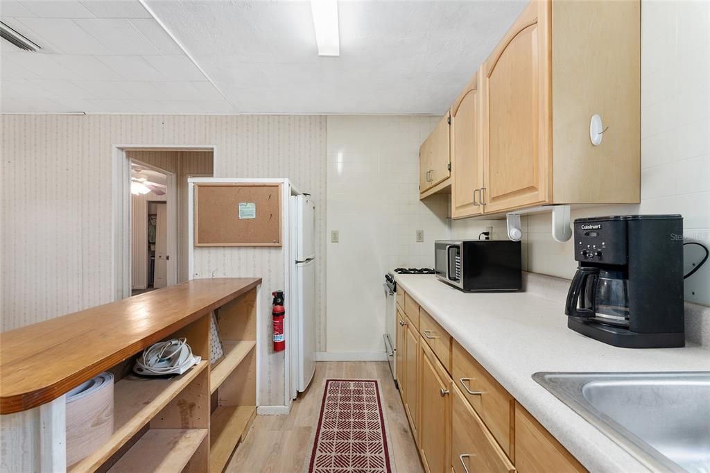 Interior, Kitchen, Wood Texture Flooring