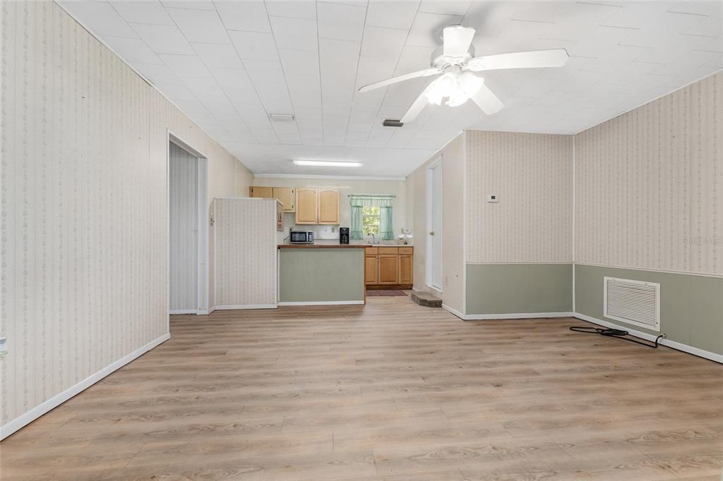 Interior, Kitchen, Wood Texture Flooring