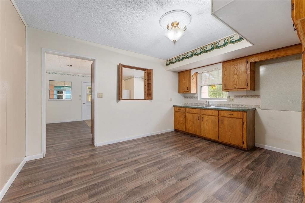 Empty room, Interior, Kitchen, Wood Texture Flooring