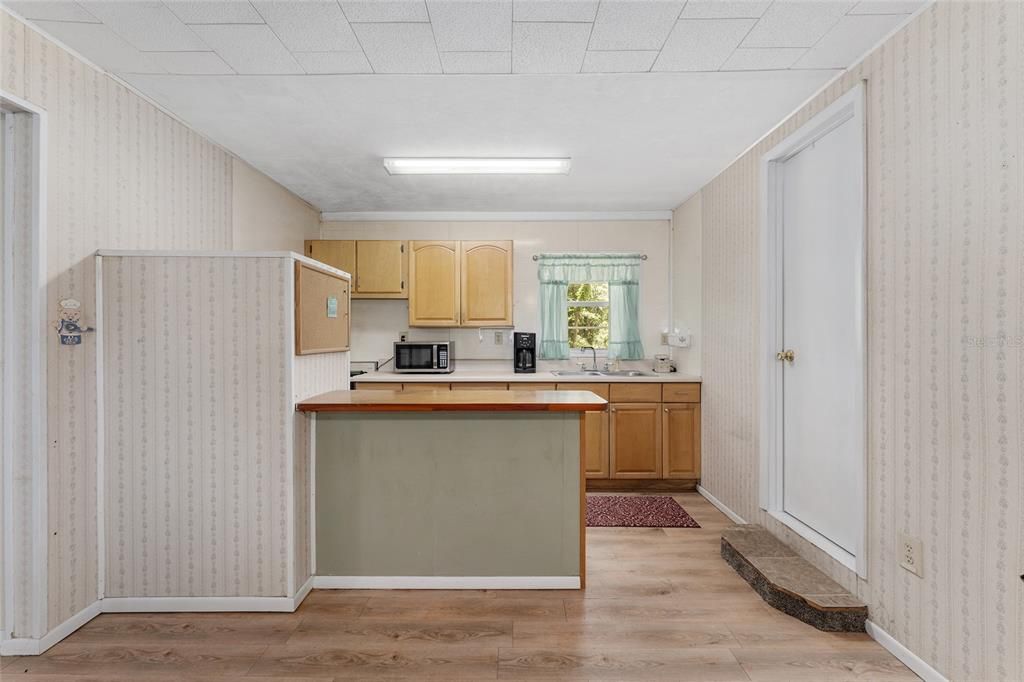Interior, Kitchen, Wood Texture Flooring
