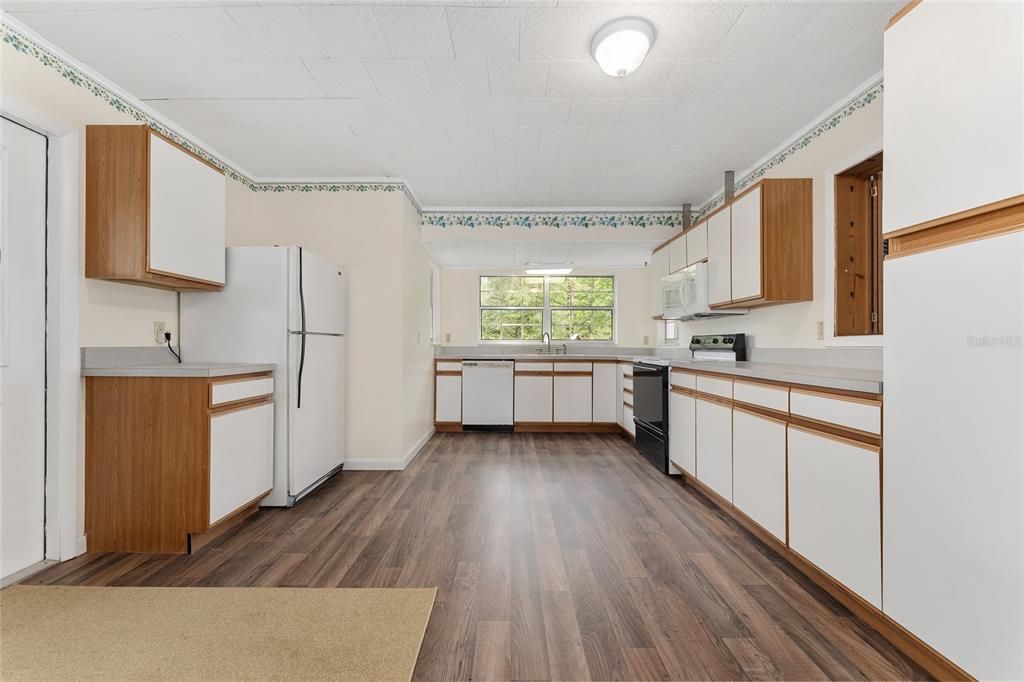 Interior, Kitchen, Wood Texture Flooring