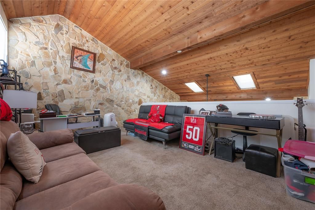 Interior, Living room, Stone Walls, Wooden Ceilings