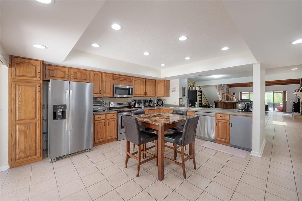 Interior, Kitchen, Recessed Lighting, Stainless Steel Appliances
