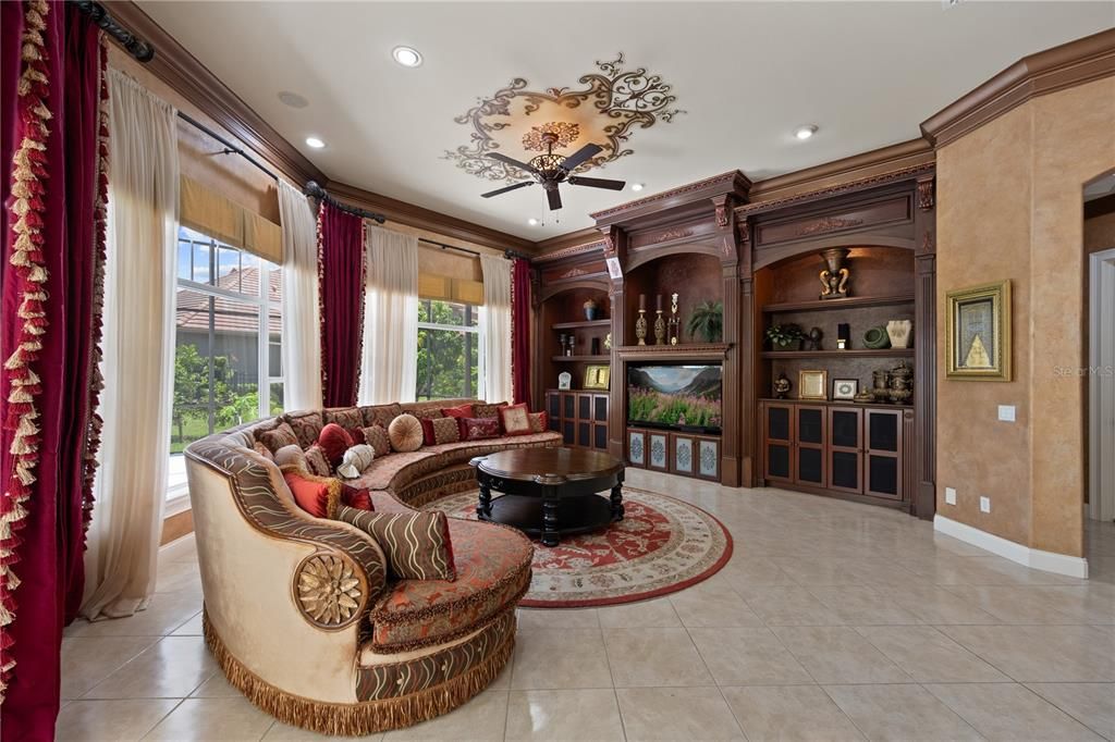 Interior, Living room, Recessed Lighting