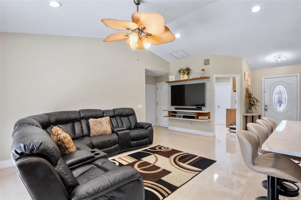 Interior, Living room, Recessed Lighting