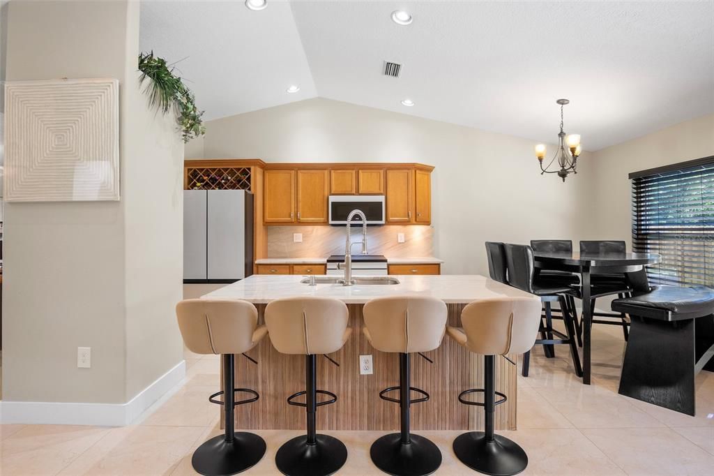 Chandelier, Dining room, Interior, Kitchen, Recessed Lighting